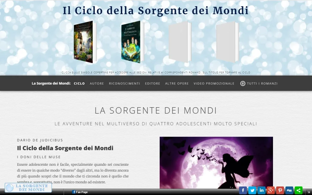 Home page del sito La Sorgente dei Mondi