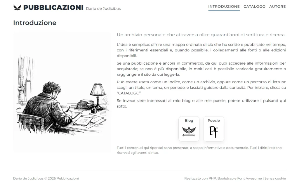 Home page del sito Pubblicazioni